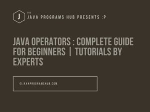 java operators with examples