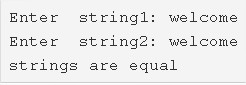C Program To Compare Two Strings